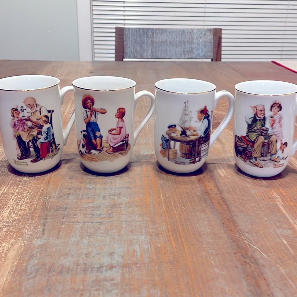 Norman Rockwell Mug Set